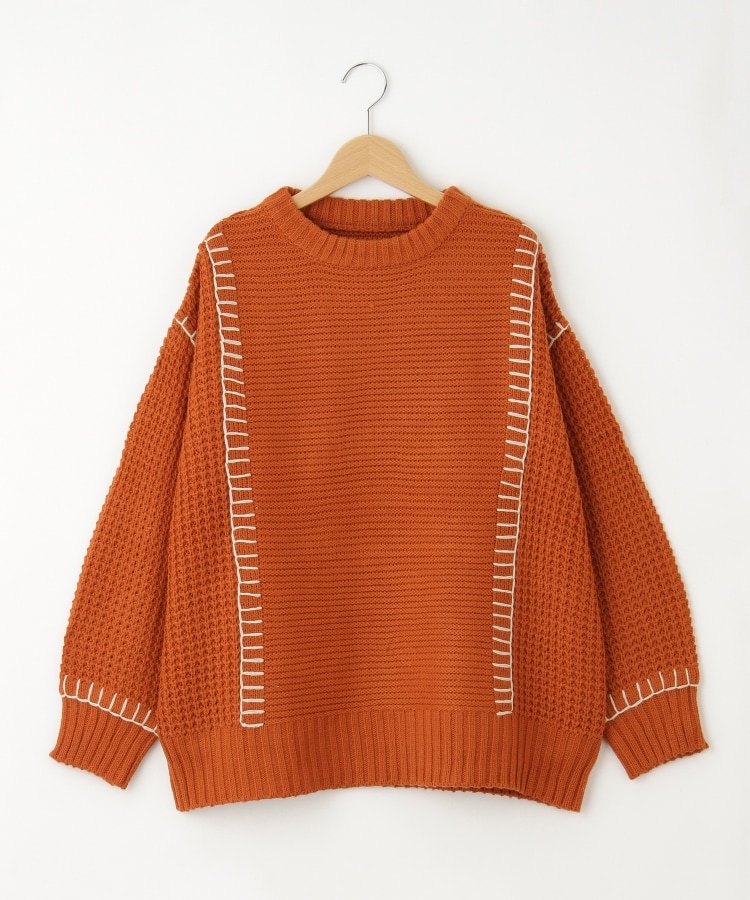myke(ミーカ) 配色ステッチニットセーター【SALE/カジュアル myke(ミーカ) 配色ステッチニットセーター【SALE/カジュアル