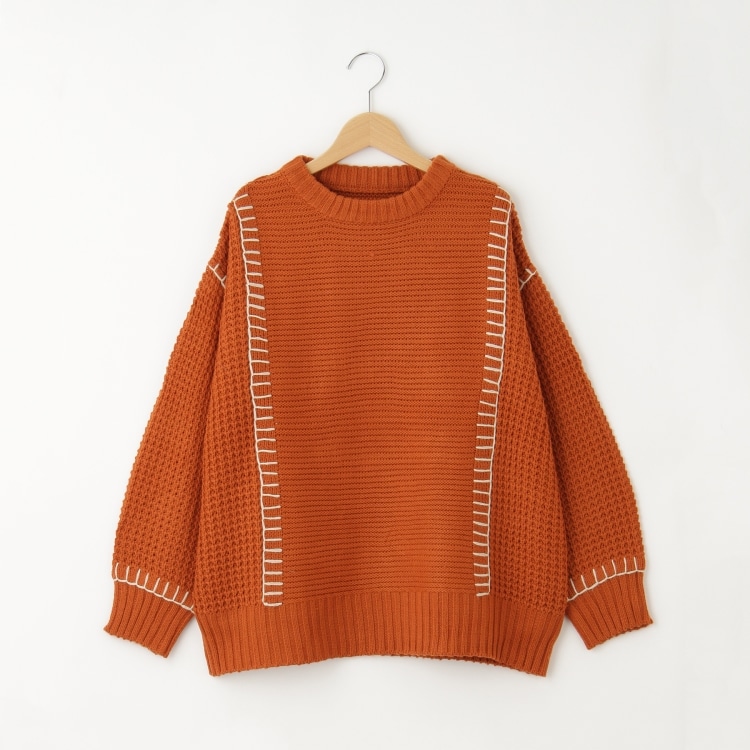 myke(ミーカ) 配色ステッチニットセーター【SALE/カジュアル myke(ミーカ) 配色ステッチニットセーター【SALE/カジュアル