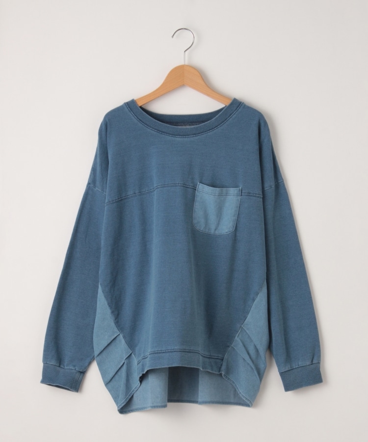 オフプライスストア(ウィメン)(OFF PRICE STORE(Women))のmyke（ミーカ） デニム風コットンプルオーバー【SALE/カジュアル/デイリー/トレンド/きれいめカジュアル/ルーズシルエット/ゆったり】 ライトブルー(092)