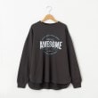 オフプライスストア(ウィメン)(OFF PRICE STORE(Women))のmyke 裏毛プリントプルオーバー チャコールグレー(014)