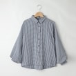 オフプライスストア(ウィメン)(OFF PRICE STORE(Women))のmitis（ミティス） ギンガムチェックボリュームスリーブブラウス ブルー(092)
