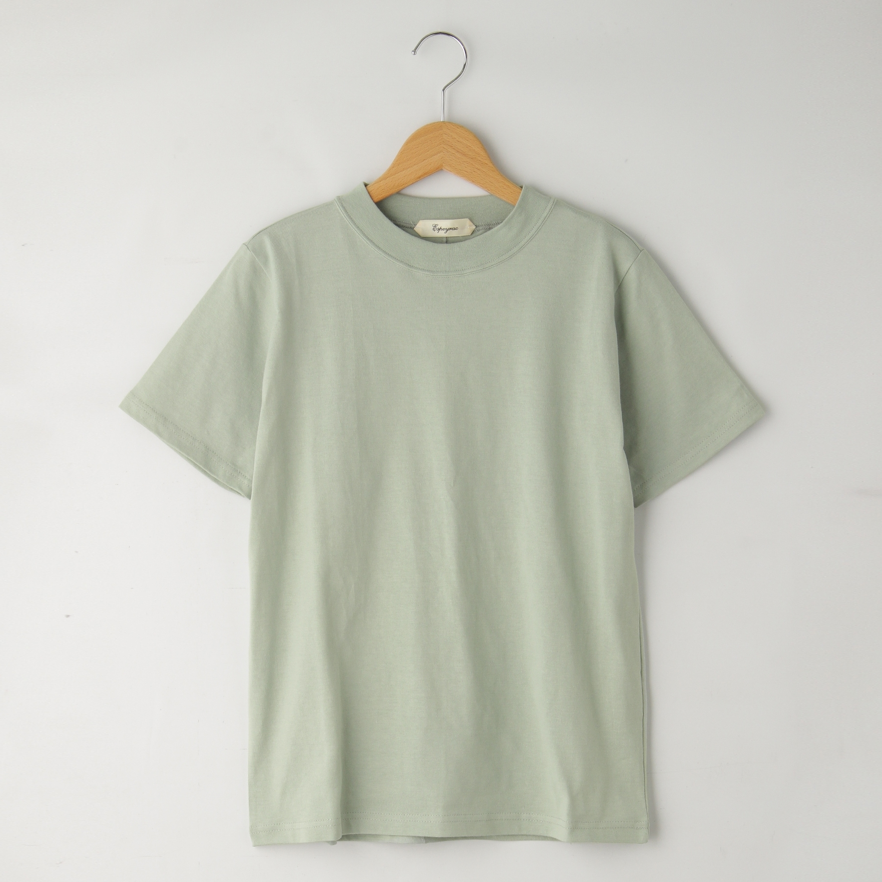 オフプライスストア(ウィメン)(OFF PRICE STORE(Women))のESPEYRAC(エスペラック) バックモチーフシンプルＴシャツ ミントグリーン(021)