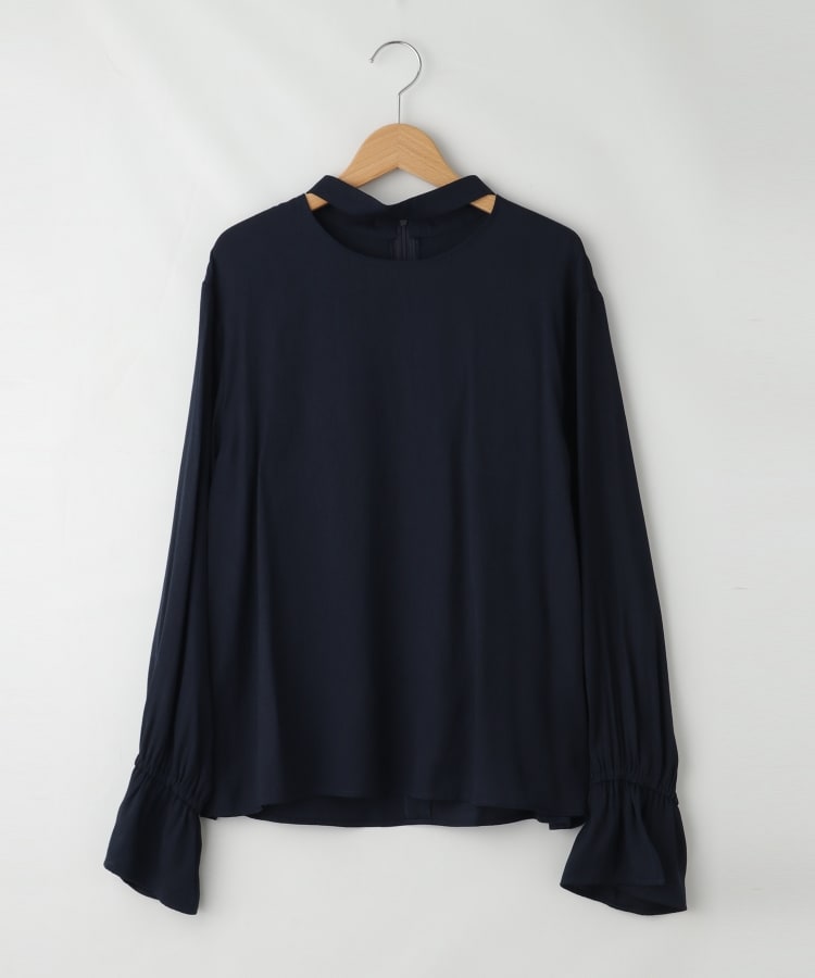 オフプライスストア(ウィメン)(OFF PRICE STORE(Women))のESPEYRAC(エスペラック) バックジップブラウス ネイビー(093)