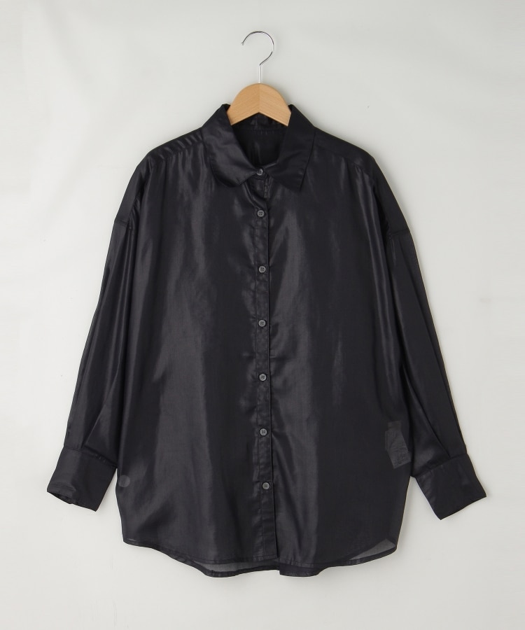 オフプライスストア(ウィメン)(OFF PRICE STORE(Women))のESPEYRAC(エスペラック) 光沢シースルーブラウス ネイビー(093)