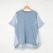 オフプライスストア(ウィメン)(OFF PRICE STORE(Women))のミーカ 裾ドロスト付きデニムコンビＴシャツ ブルー(092)