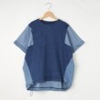 オフプライスストア(ウィメン)(OFF PRICE STORE(Women))のミーカ 裾ドロスト付きデニムコンビＴシャツ ネイビー(093)