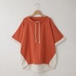 オフプライスストア(ウィメン)(OFF PRICE STORE(Women))のmyke（ミーカ） ドロスト付き配色ドルマンスリーブ半袖プルオーバー【SALE/カジュアル/デイリー/ゆったりシルエット/バイカラー】1