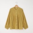 オフプライスストア(ウィメン)(OFF PRICE STORE(Women))のmitis（ミティス） 刺繍ライン入りブラウス【SALE/カジュアル/きれいめカジュアル/デイリー/ボリューム袖】 マスタード(033)