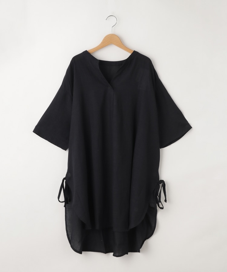 オフプライスストア(ウィメン)(OFF PRICE STORE(Women))のmitis（ミティス） サイドリボンスリット入りスキッパープルオーバー チャコールグレー(014)