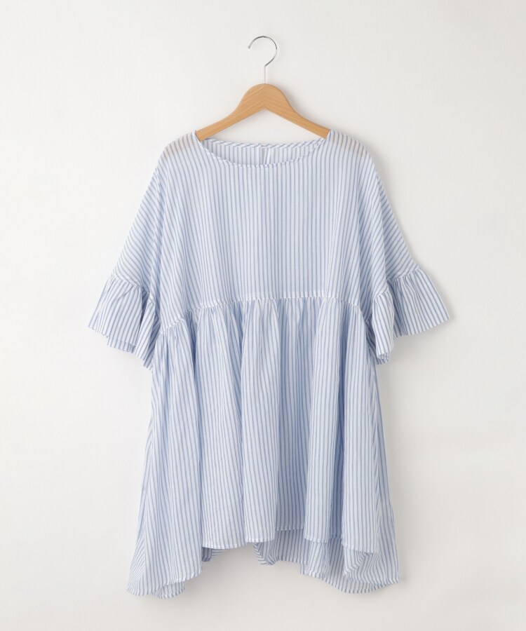 オフプライスストア(ウィメン)(OFF PRICE STORE(Women))のmitis（ミティス） ウエスト切り替えボリュームプルオーバー ブルー(091)