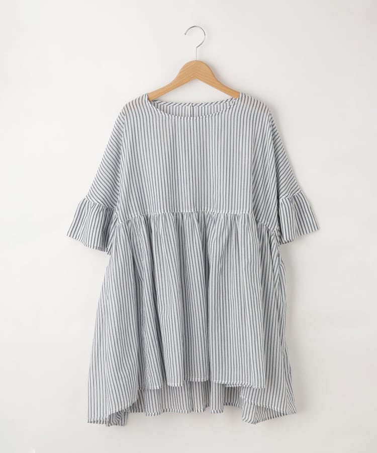 オフプライスストア(ウィメン)(OFF PRICE STORE(Women))のmitis（ミティス） ウエスト切り替えボリュームプルオーバー ブルー(092)