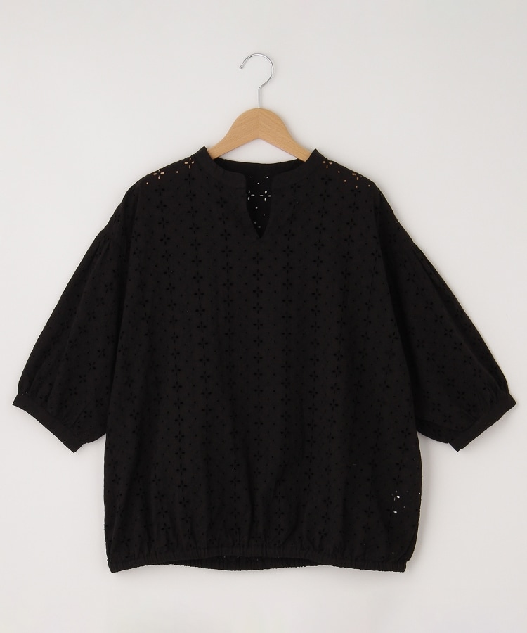 オフプライスストア(ウィメン)(OFF PRICE STORE(Women))のmitis（ミティス） 総刺繍スキッパーブラウス ブラック(019)