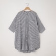 オフプライスストア(ウィメン)(OFF PRICE STORE(Women))のmitis（ミティス） バックタック入りストライプブラウス ブルー(093)