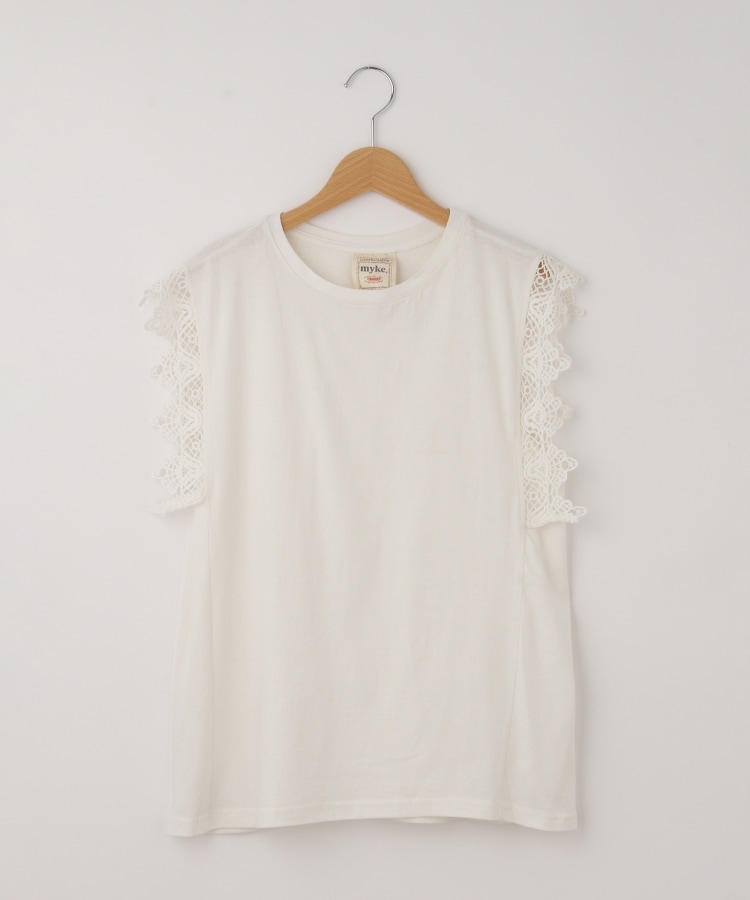 オフプライスストア(ウィメン)(OFF PRICE STORE(Women))のmitis（ミティス） レース袖Aラインプルオーバー アイボリー(004)
