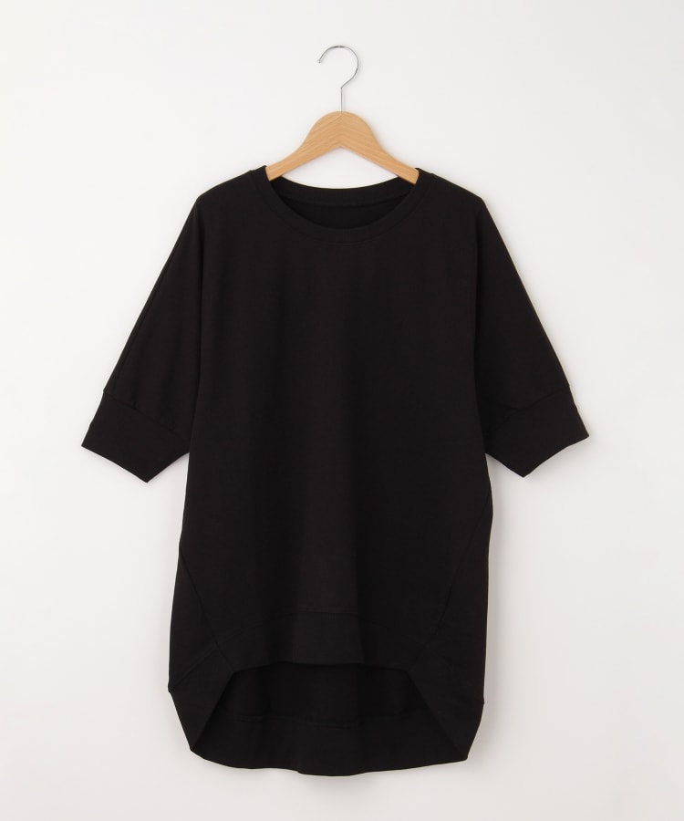 オフプライスストア(ウィメン)(OFF PRICE STORE(Women))のmitis（ミティス） バックロング半袖プルオーバー ブラック(019)