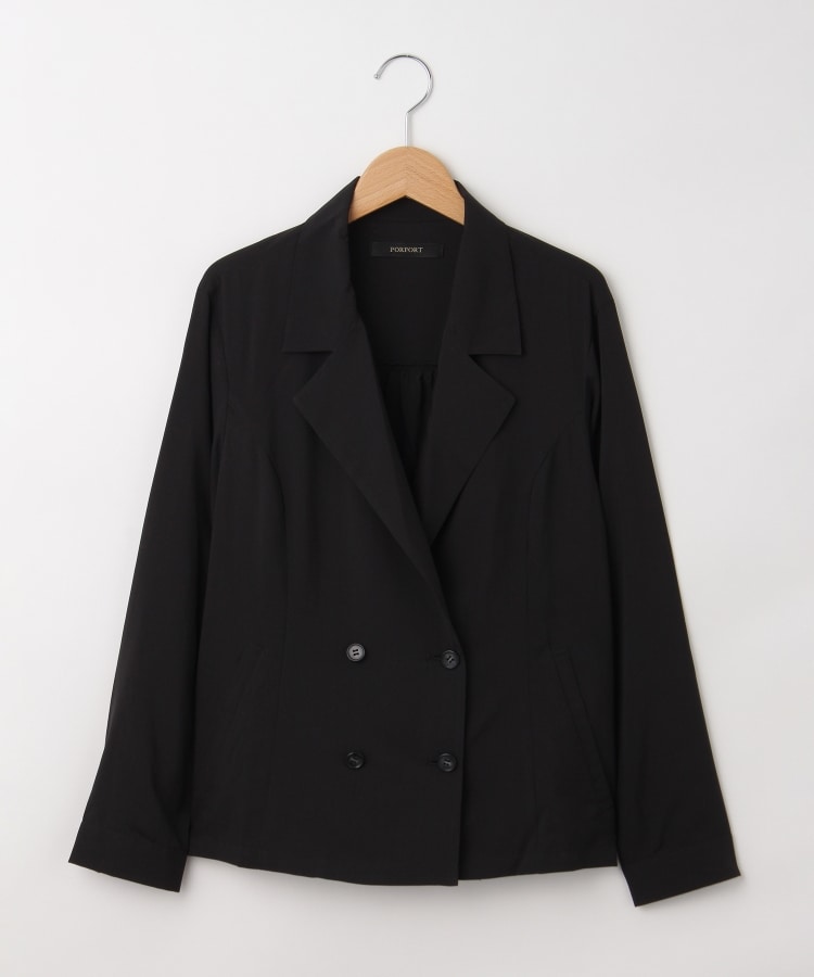 オフプライスストア(ウィメン)(OFF PRICE STORE(Women))のPORFORT（ポルフォルト） ダブルボタンテーラードジャケット ブラック(019)
