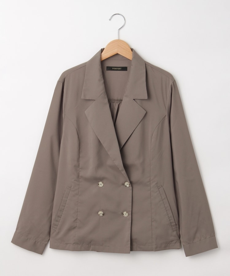 オフプライスストア(ウィメン)(OFF PRICE STORE(Women))のPORFORT（ポルフォルト） ダブルボタンテーラードジャケット チャコールグレー(014)