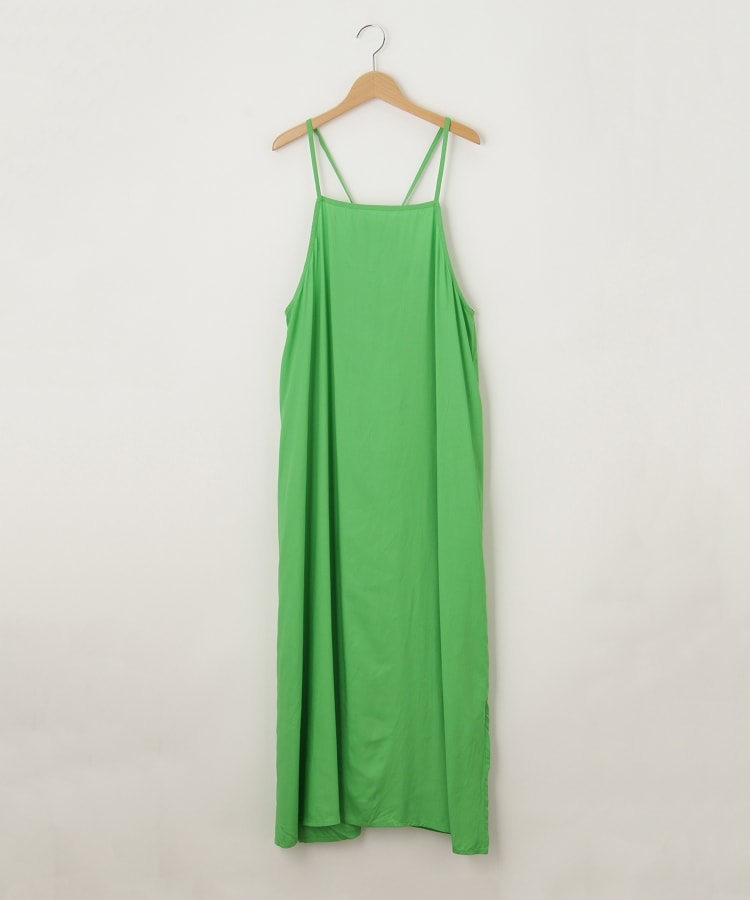 オフプライスストア(ウィメン)(OFF PRICE STORE(Women))のlil nina（リルニーナ） 無地後ろリボンキャミワンピース グリーン(022)