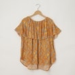 オフプライスストア(ウィメン)(OFF PRICE STORE(Women))のlil nina（リルニーナ） ケープ風プリントブラウス オレンジ(067)