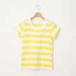 オフプライスストア(ウィメン)(OFF PRICE STORE(Women))のLAITERIE（レイトリー） コットンフレンチ袖ボーダーTシャツ ホワイト×レモン(232)