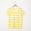 オフプライスストア(ウィメン)(OFF PRICE STORE(Women))のLAITERIE（レイトリー） コットン半袖ボーダーTシャツ ホワイト×レモン(232)