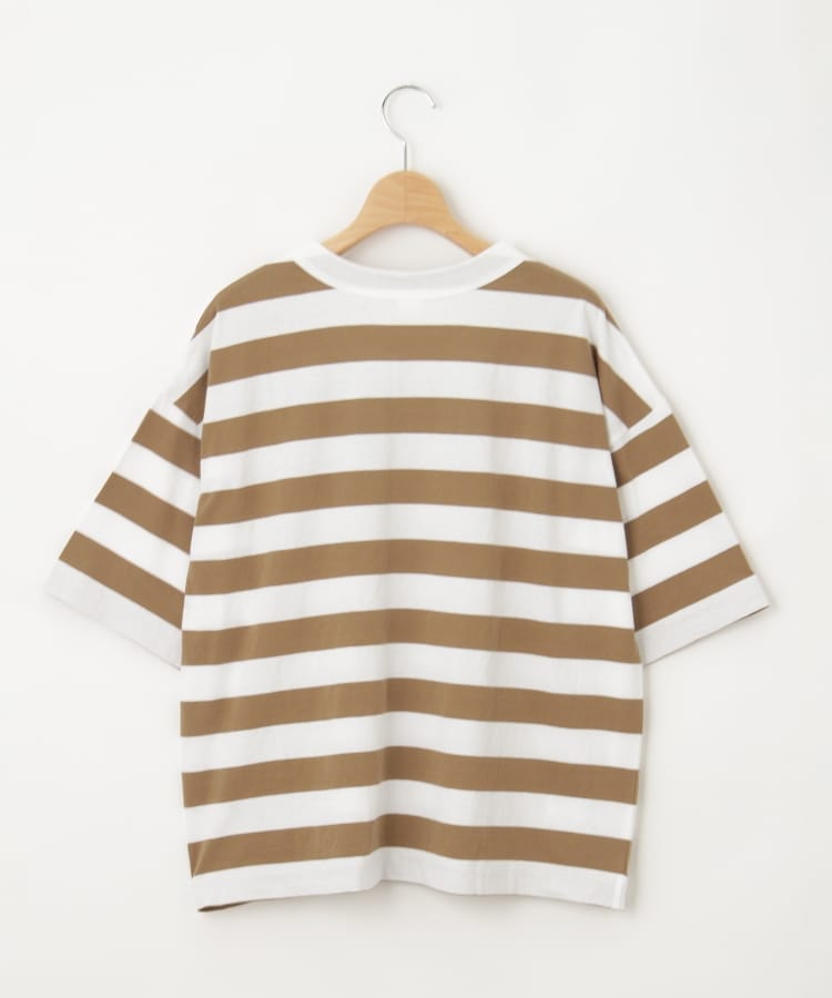 オフプライスストア(ウィメン)(OFF PRICE STORE(Women))のLAITERIE（レイトリー） コットン半袖オーバーサイズボーダーTシャツ 【SALE/カジュアル/デイリー/トレンド/ルーズシルエット/ゆったり】2