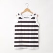 オフプライスストア(ウィメン)(OFF PRICE STORE(Women))のLAITERIE（レイトリー） コットンボーダータンクトップ チャコール(214)