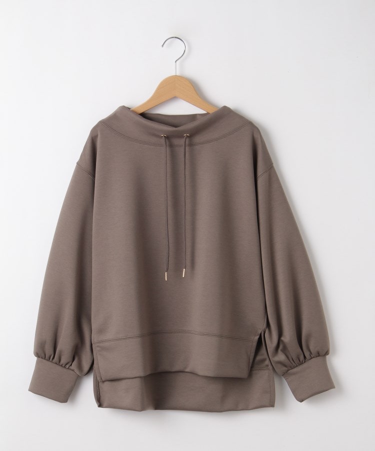 オフプライスストア(ウィメン)(OFF PRICE STORE(Women))のmitis（ミティス） ハイネックドロスト付きカットソー【SALE/セール/セール/カジュアル/デイリー/トレンド/きれいめカジュアル/ルーズシルエット/ゆったり】 ブラウン(042)