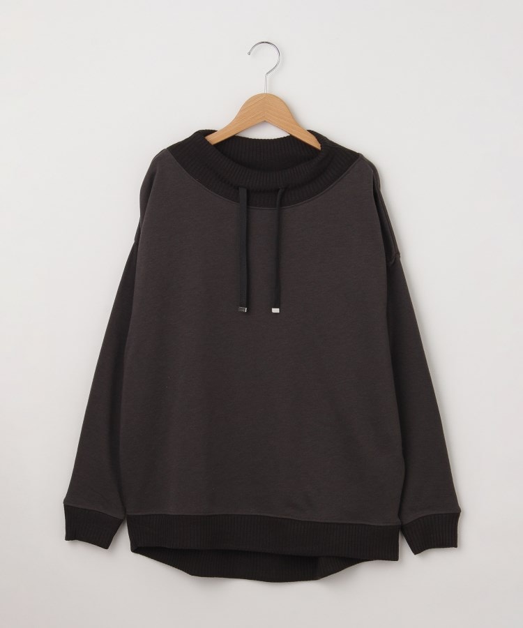 オフプライスストア(ウィメン)(OFF PRICE STORE(Women))のmyke（ミーカ） ハイネックドロスト付きカットソー【SALE/セール/セール/カジュアル/デイリー/トレンド/ルーズシルエット/ゆったり】 チャコールグレー(014)