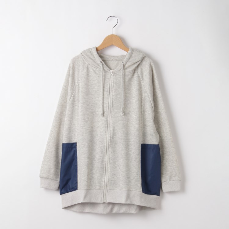 オフプライスストア(ウィメン)(OFF PRICE STORE(Women))のmyke（ミーカ） コンビジップフーディー【SALE/セール/カジュアル/デイリー/トレンド/ゆったり】 パーカー