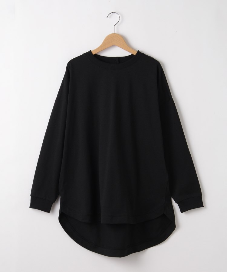オフプライスストア(ウィメン)(OFF PRICE STORE(Women))のmyke（ミーカ） 後ろボタンカットソー【SALE/セール/カジュアル/デイリー/トレンド/ルーズシルエット/ゆったり】 ブラック(019)