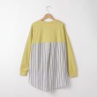 オフプライスストア(ウィメン)(OFF PRICE STORE(Women))のmyke（ミーカ） バック切り替えコンビカットソー【SALE/セール/カジュアル/デイリー/トレンド/ルーズシルエット/ゆったり】3