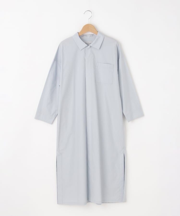 オフプライスストア(ウィメン)(OFF PRICE STORE(Women))のVent d' ouest per Leminor(ヴァンドウェスト パー ルミノール） サイドスリット入りシャツワンピース ブルー(091)