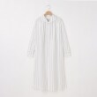 オフプライスストア(ウィメン)(OFF PRICE STORE(Women))のVent d' ouest per Leminor(ヴァンドウェスト パー ルミノール） サイドスリット入りストライプシャツワンピース オフホワイト(103)