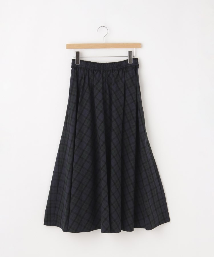 オフプライスストア(ウィメン)(OFF PRICE STORE(Women))のVent d' ouest per Leminor(ヴァンドウェスト パー ルミノール） ウエストゴムチェックスカート ネイビー(393)