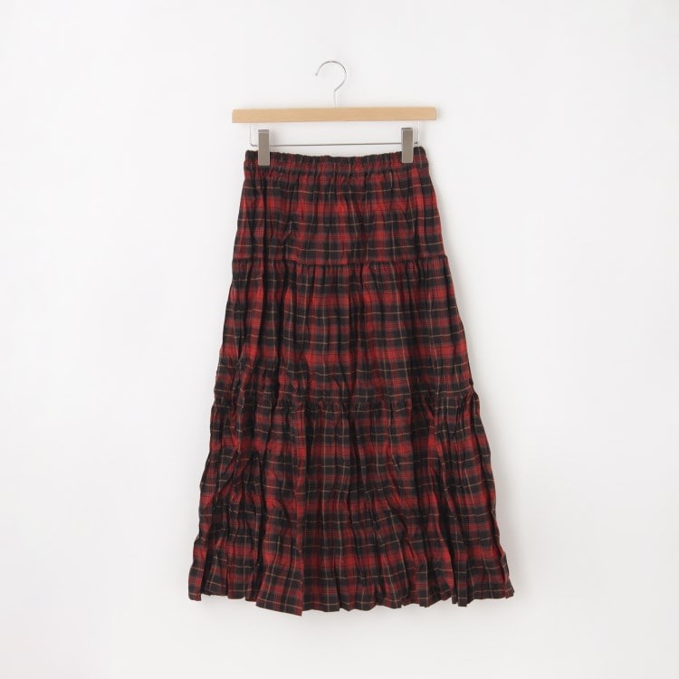 オフプライスストア(ウィメン)(OFF PRICE STORE(Women))のVent d' ouest per Leminor(ヴァンドウェスト パー ルミノール） チェックティアードスカート マキシ・ロングスカート