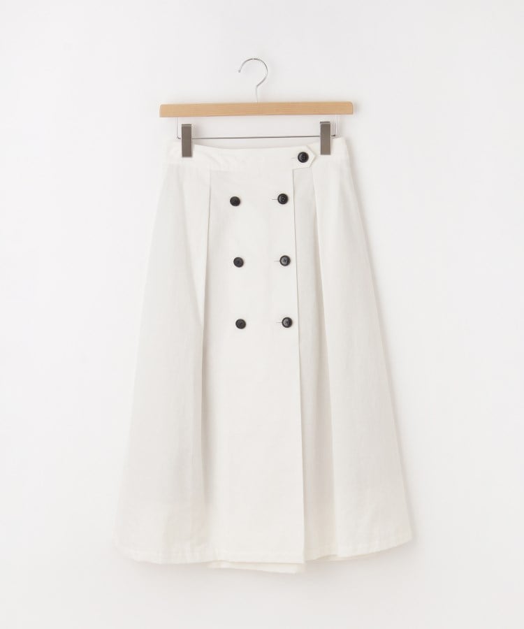 オフプライスストア(ウィメン)(OFF PRICE STORE(Women))のVent d' ouest per Leminor(ヴァンドウェスト パー ルミノール） ダブルボタンロングスカート オフホワイト(003)