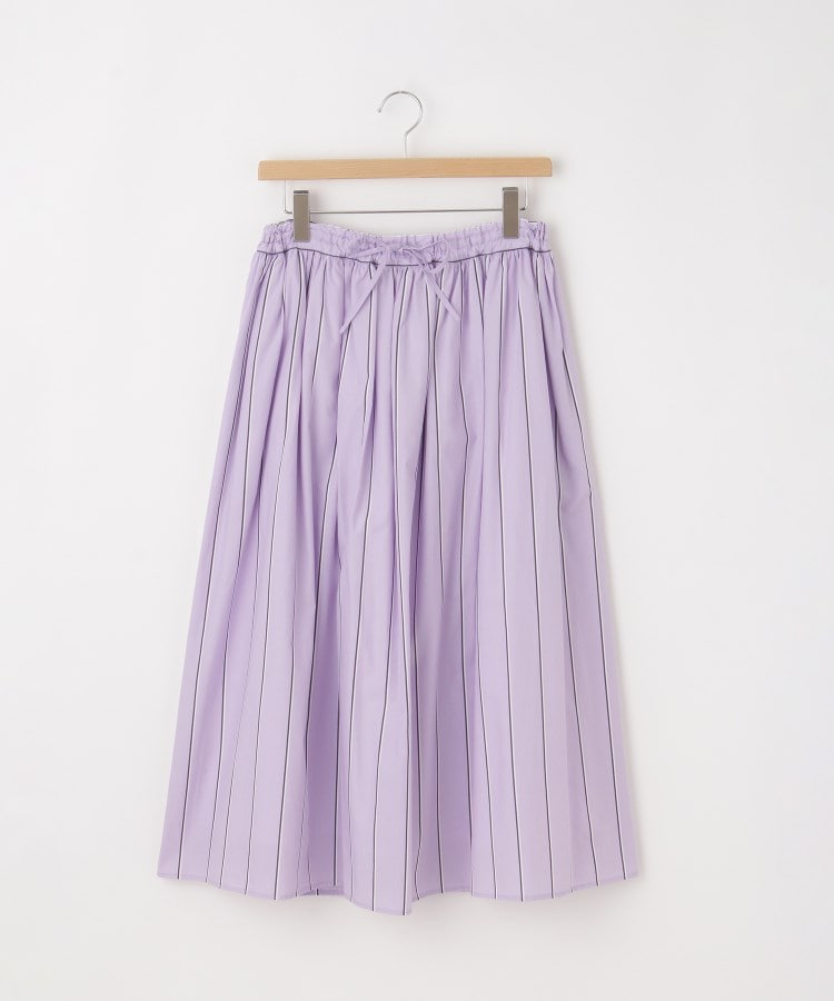 オフプライスストア(ウィメン)(OFF PRICE STORE(Women))のVent d' ouest per Leminor(ヴァンドウェスト パー ルミノール） コットンストライプスカート パープル(182)