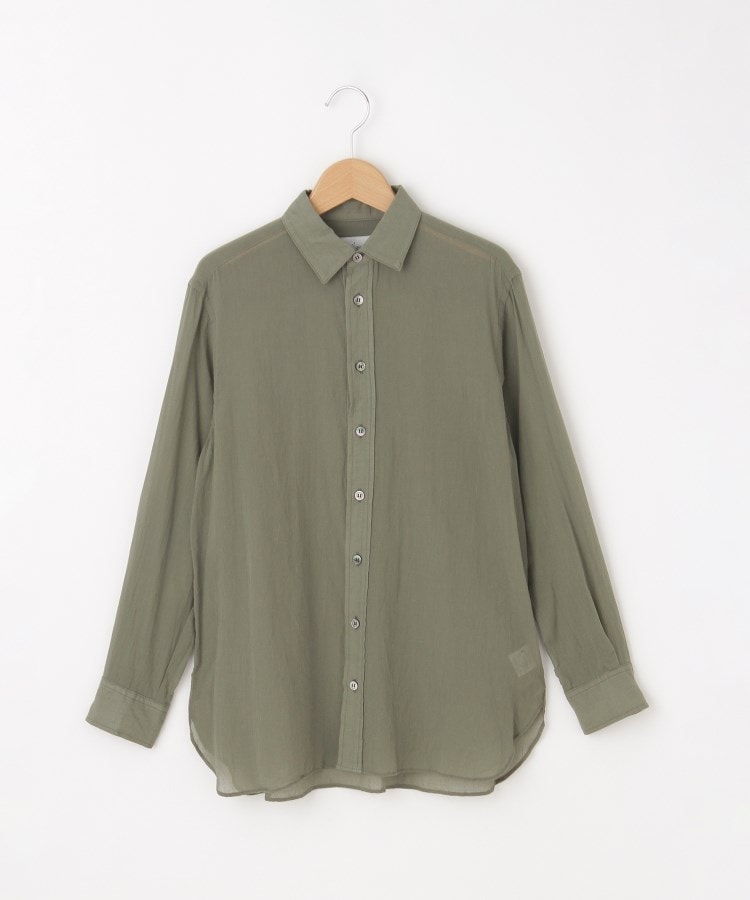オフプライスストア(ウィメン)(OFF PRICE STORE(Women))のVent d' ouest per Leminor(ヴァンドウェスト パー ルミノール） コットンシアーシャツ グリーン(022)