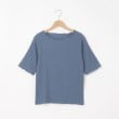 オフプライスストア(ウィメン)(OFF PRICE STORE(Women))のmitis（ミティス） シャーリングクルーネックカットソー【SALE/セール/カジュアル/デイリー/トレンド/きれいめカジュアル】 ブルー(092)