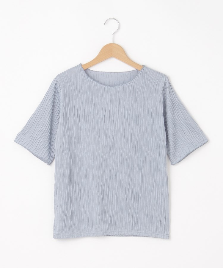 オフプライスストア(ウィメン)(OFF PRICE STORE(Women))のmitis（ミティス） ウェーブジャガードクルーネックカットソー【SALE/セール/カジュアル/デイリー/トレンド/きれいめカジュアル】1