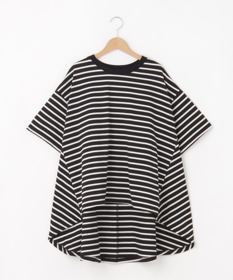 オフプライスストア(ウィメン)(OFF PRICE STORE(Women))のmyke（ミーカ） フィッシュテールロングTシャツ【SALE/セール/カジュアル/デイリー/トレンド/ゆったり/体型カバー】 ブラック(019)