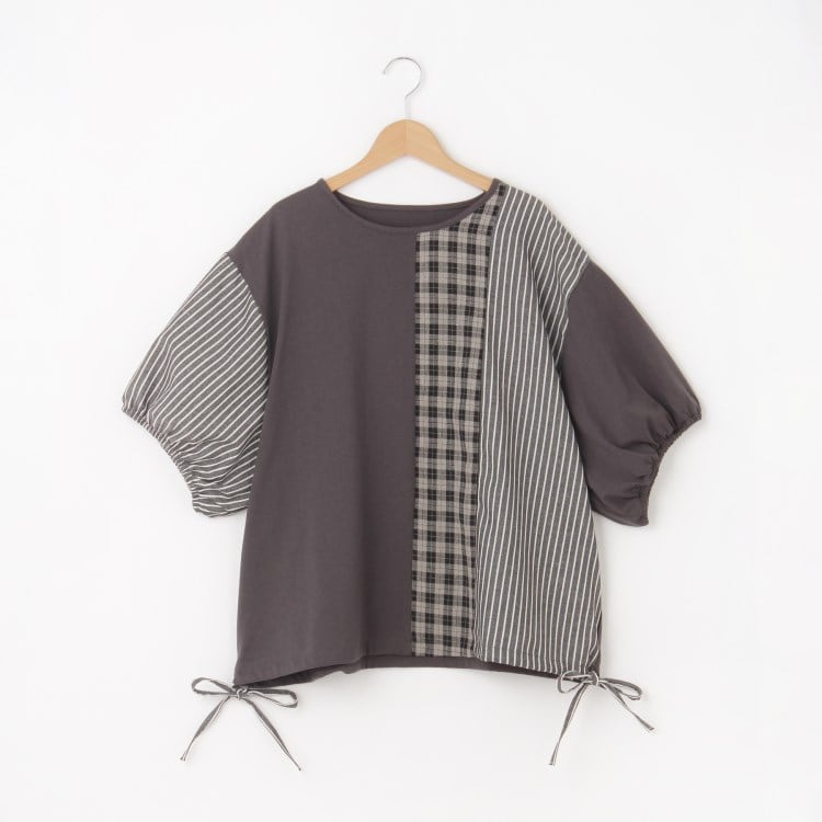 オフプライスストア(ウィメン)(OFF PRICE STORE(Women))のmyke（ミーカ） 異素材袖バルーンTシャツ【SALE/セール/カジュアル/デイリー/トレンド/ゆったり】 Ｔシャツ