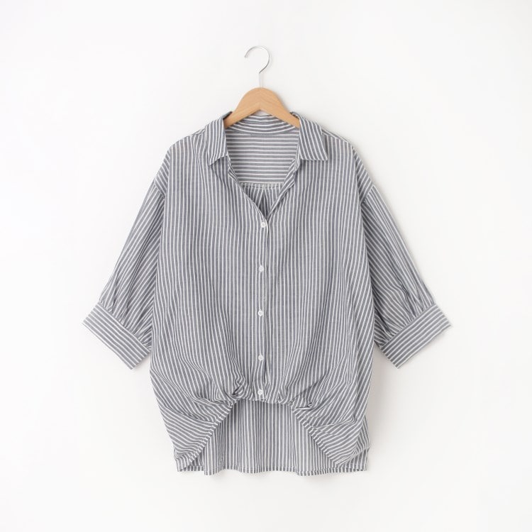 オフプライスストア(ウィメン)(OFF PRICE STORE(Women))のmitis（ミティス） フィッシュテールストライプシャツ【SALE/セール/カジュアル/デイリー/トレンド/きれいめカジュアル】 シャツ・ブラウス