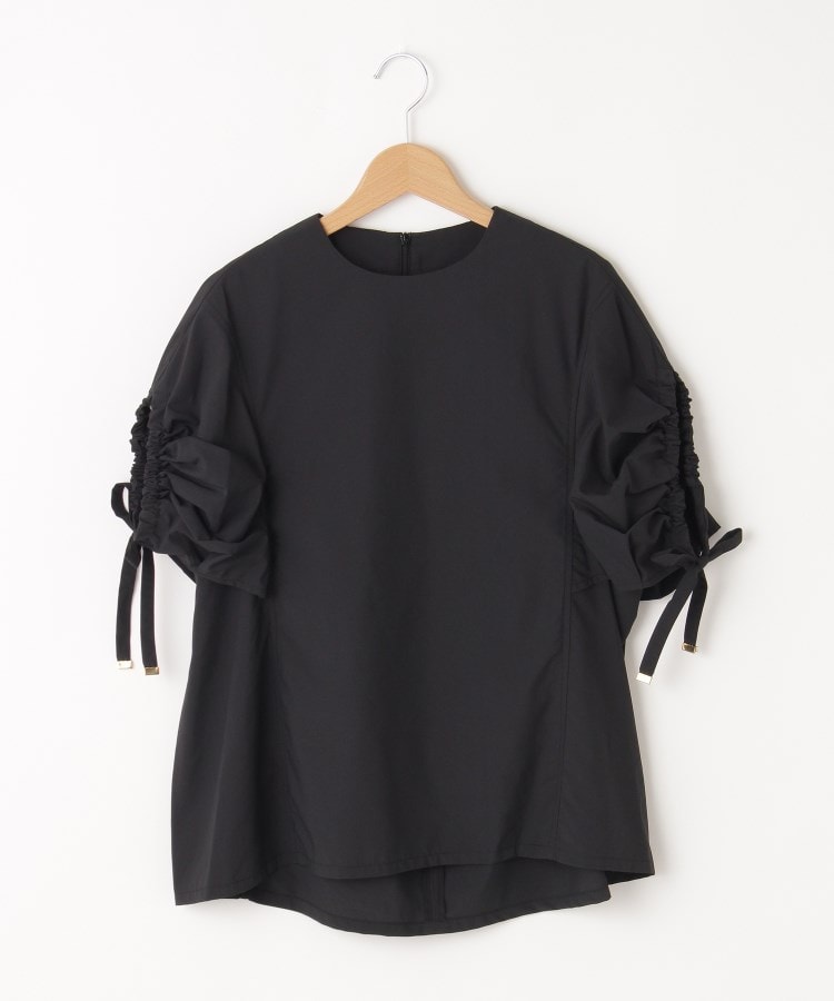 オフプライスストア(ウィメン)(OFF PRICE STORE(Women))のESPEYRAC(エスペラック) 袖ギャザーシャツ ブラック(019)