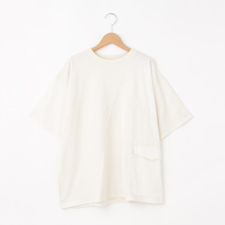 オフプライスストア(ウィメン)(OFF PRICE STORE(Women))のmyke（ミーカ） ポケット付き切り替えBIGTシャツ【SALE/セール/カジュアル/デイリー/トレンド/ルーズシルエット】 Ｔシャツ