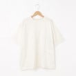 オフプライスストア(ウィメン)(OFF PRICE STORE(Women))のmyke（ミーカ） ポケット付き切り替えBIGTシャツ【SALE/セール/カジュアル/デイリー/トレンド/ルーズシルエット】 アイボリー(004)