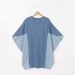 オフプライスストア(ウィメン)(OFF PRICE STORE(Women))のmyke（ミーカ） デニムコンビドルマンスリーブカットソー【SALE/セール/カジュアル/デイリー/トレンド/ゆったり/体型カバー】 ライトブルー(092)