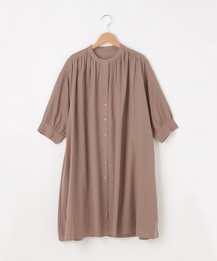 オフプライスストア(ウィメン)(OFF PRICE STORE(Women))のmitis（ミティス） コットンリネンシャツワンピース【SALE/セール/カジュアル/デイリー/トレンド/ゆったり】 ベージュ(052)