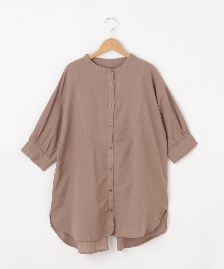 オフプライスストア(ウィメン)(OFF PRICE STORE(Women))のmitis（ミティス） バックリボンコットンリネンチュニック【SALE/セール/カジュアル/デイリー/トレンド/ルーズシルエット】 ベージュ(052)